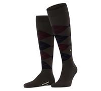 Burlington Men's Edinburgh M Kh Wool Long Patterned Knee-High Socks 1 Pair, Brown Dark 5235, 6.5-11