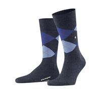 Burlington Men's Edinburgh M So Wool Patterned 1 Pair Socks, Blue Dark Melange 6688, 6.5-11