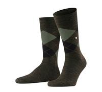 Burlington Men's Edinburgh Melange M So Wool Patterned 1 Pair Socks, Green Jade Cream 7185 6.5-11