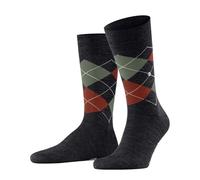 Burlington Men's Edinburgh Melange M So Wool Patterned Socks 1 Pair, Blue Jeans Melange 6274, 6.5-11