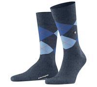 Burlington Men's Edinburgh M So Wool Patterned 1 Pair Socks, Blue Dark Melange 6688, 6.5-11