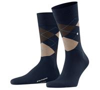 Burlington Men's Edinburgh M So Wool Patterned 1 Pair Socks, Blue Marine 6121, 6.5-11