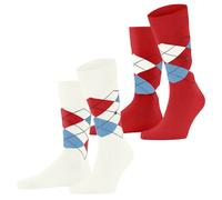 Burlington Mens Everyday Argyle 2-Pack Socks - Off White