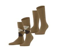 Football Socks Burlington Everyday Argyle Mix (x2) Beige 40/46