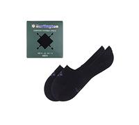 Burlington Men's Everyday Box Multipack M In Cotton No-Show Plain 2 Pairs Liner Socks, Black 3000, 5.5-6.5