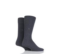 Burlington Men's Everyday Mercerised Cotton Socks -Various Colours - 2 Pair Pack