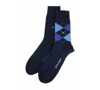 Burlington Men's Everyday Mix Multipack M So Cotton Patterned 2 Pairs Socks, Blue Marine 6121 6.5-11