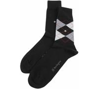 Burlington Men's Everyday Mix Multipack M So Cotton Patterned 2 Pairs Socks, Black 3000 6.5-11