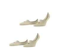 Burlington Men's Everyday Multipack M In Cotton No-Show Plain 2 Pairs Liner Socks, Beige Gravel 4840, 5.5-6.5