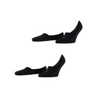 Burlington Men's Everyday Multipack M In Cotton No-Show Plain 2 Pairs Liner Socks, Black 3000, 5.5-6.5