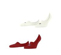 Burlington Men's Everyday Multipack M In Cotton No-Show Plain Liner Socks 2 Pairs, Red Active 8105, 7-8