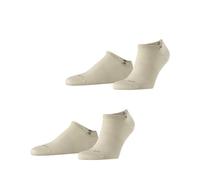 Burlington Men's Everyday Sneaker Multipack M Sn Cotton Low-Cut Plain 2 Pairs Trainer Socks, Beige Sand Stone 4024, 6.5-11