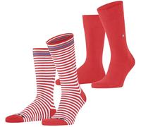 Football Socks Burlington Everyday Stripe (x2) Rouge 40/46