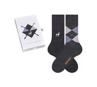 Burlington Men's Everyday X-Mas M So Cotton Patterned Socks 2 Pairs, Grey Mix 0070, 6.5-11