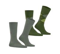 Burlington Men's Everyday X-Mas Multipack M So Cotton Patterned Socks 2 Pairs, Green Mix 0080, 6.5-11