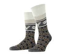 Burlington Men's Fair Isle Joy M So Wool Patterned Socks 1 Pair, Grey Dark 3070, 6.5-11