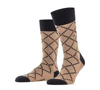 Burlington Men's Ferry Road M So Wool Patterned Socks 1 Pair, Brown Camel 5038, 6.5-11