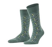 Burlington Men's Golf Club M SO Cotton Patterned 1 Pair Socks, Green (Dark Jade 7248), 6.5-11