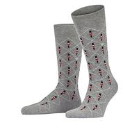 Burlington Men's Guard M So Cotton Patterned 1 Pair Socks, Grey Light 3400, 6.5-11