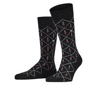 Burlington Men's Guard M So Cotton Patterned Socks 1 Pair, Black 3000, 6.5-11
