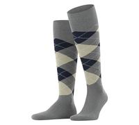 Burlington Men's King Knee-High Socks Breathable Cotton Thin Patterned Flat Seam In The Toe Area For Dress Casual Business Looks ONE SIZE FITS ALL Gift Idea 1 Pair