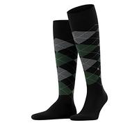 Burlington Men's King M Kh Cotton Long Patterned Knee-High Socks 1 Pair, Black 3004, 6.5-11
