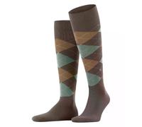Burlington Men's King M Kh Cotton Long Patterned Knee-High Socks 1 Pair, Brown Clay 5890, 6.5-11