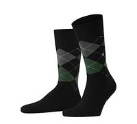 Burlington Men's King M So Cotton Patterned 1 Pair Socks, Black 3004, 11-14