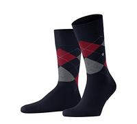 Burlington Men's King M So Cotton Patterned 1 Pair Socks, Blue Marine 6120-O 11-14