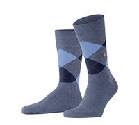 Burlington Men's King M So Cotton Patterned Socks 1 Pair, Blue Turquoise 6664, 6.5-11