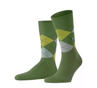 Burlington Men's King Socks Breathable Cotton Thin Reinforced Soft Flat Seam For Pressure-Free Toes Argyle Pattern For Dress Casual Business Looks 1 Pair
