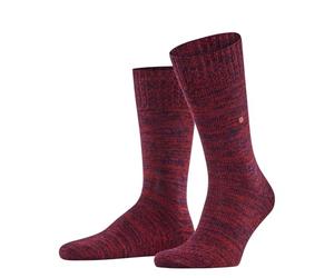 Burlington Men's Knitting Hill M So Wool Cotton Patterned Socks 1 Pair, Red Claret 8435, 6.5-11