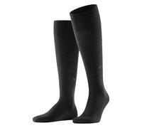 Burlington Men's Leeds M Kh Cotton Wool Long Plain 1 Pair Knee-High Socks, Grey Asphalt Melange 3180 6.5-11