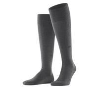 Burlington Men's Leeds M Kh Cotton Wool Long Plain 1 Pair Knee-High Socks, Grey Dark 3070 6.5-11