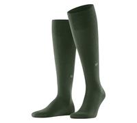 Burlington Men's Leeds M Kh Cotton Wool Long Plain Knee-High Socks 1 Pair, Green Asparagus 7045, 6.5-11