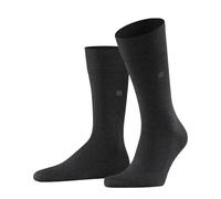 Burlington Men's Leeds M So Cotton Wool Plain 1 Pair Socks, Grey Asphalt Melange 3180, 6.5-11