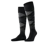 Burlington Manchester Socks Long Checkered 3000 Black size 40-46