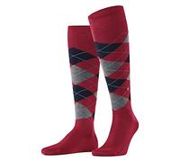 Burlington Men's Manchester M Kh Cotton Long Patterned 1 Pair Knee-High Socks, Red Passion 8048, 6.5-11
