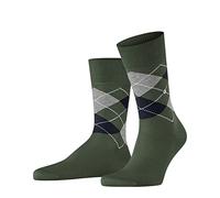 Burlington Men's Manchester M So Cotton Patterned 1 Pair Socks, Green Mountain 7982, 6.5-11