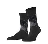 Burlington Men's Manchester M So Cotton Patterned 1 Pair Socks, Grey Anthracite Melange 3095, 11-14
