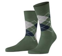 Burlington Men's Manchester M So Cotton Patterned 1 Pair Socks, Green Mountain 7982, 6.5-11
