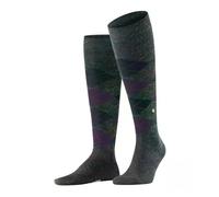 Burlington Men's Melange Edinburgh Socks Breathable Climate-Regulating Odour-Neutralising Wool Mid-Calf Length Patterned 1 Pair
