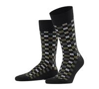 Burlington Men's Mosaic Affair M So Cotton Patterned 1 Pair Socks, Black 3000, 6.5-11
