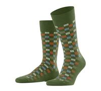 Burlington Men's Mosaic Affair M So Cotton Patterned 1 Pair Socks, Green Fir 7656, 6.5-11
