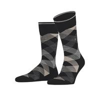 Men's Socks Burlington Newcastle Gray Black Diamond Pattern 21123 3000 BL