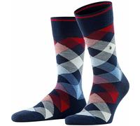 Burlington Mens Newcastle Socks - Marine Blue/Red