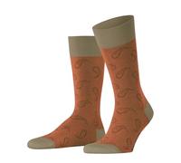 Burlington Men's Paisley M So Cotton Patterned 1 Pair Socks, Beige Desert Sand 4028 6.5-11