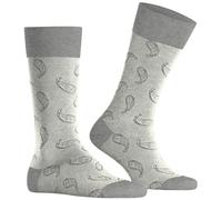 Burlington Mens Paisley Socks - Light Grey
