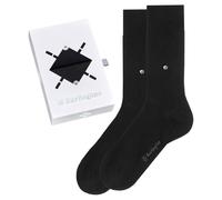 Burlington Men's Basic Uni Gift Box M So Cotton Plain 2 Pairs Socks, Black Schwarz 0010, 6.5-11