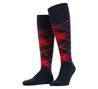 Burlington Men's Preston M Kh Warm Long Patterned 1 Pair Knee-High Socks, Blue Steel 6155, 6.5-11